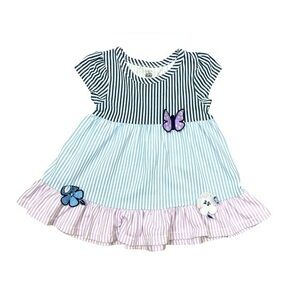 Kids Headquarters Striped Short‎ Sleeve Flowy Shirt Size 3T Girl's